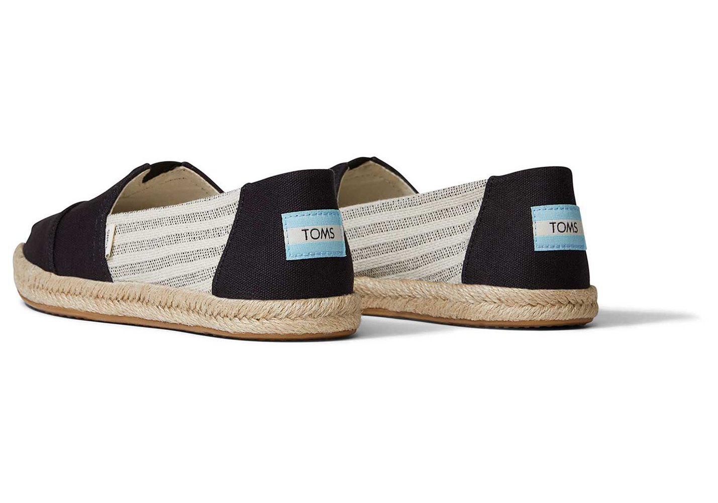 Toms Espadryle Damskie Czarne - Alpargata Rope - 49IKRMJBY